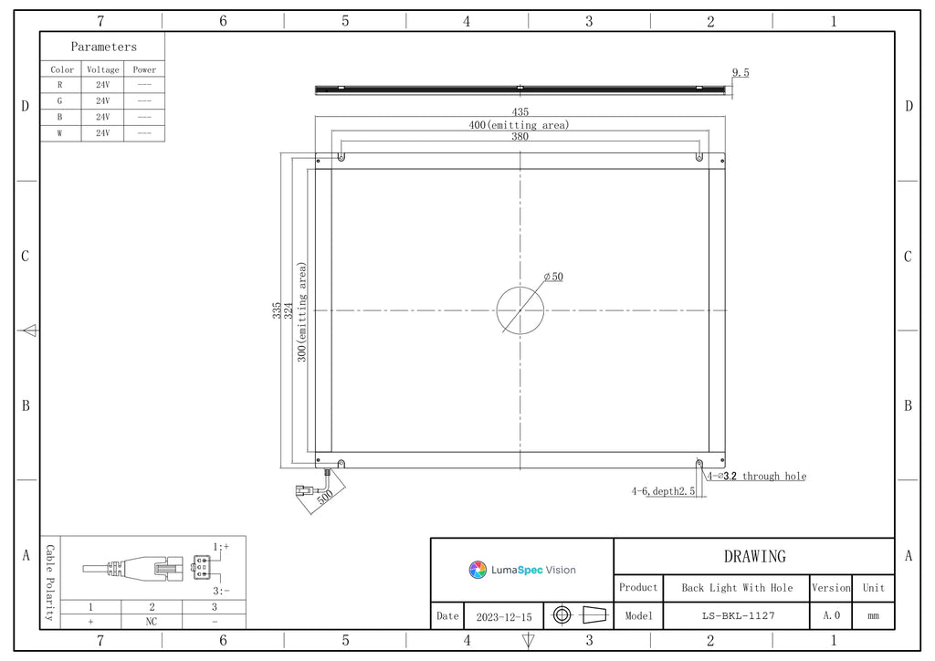 LS-BKL-1127 dimensions (mm)
