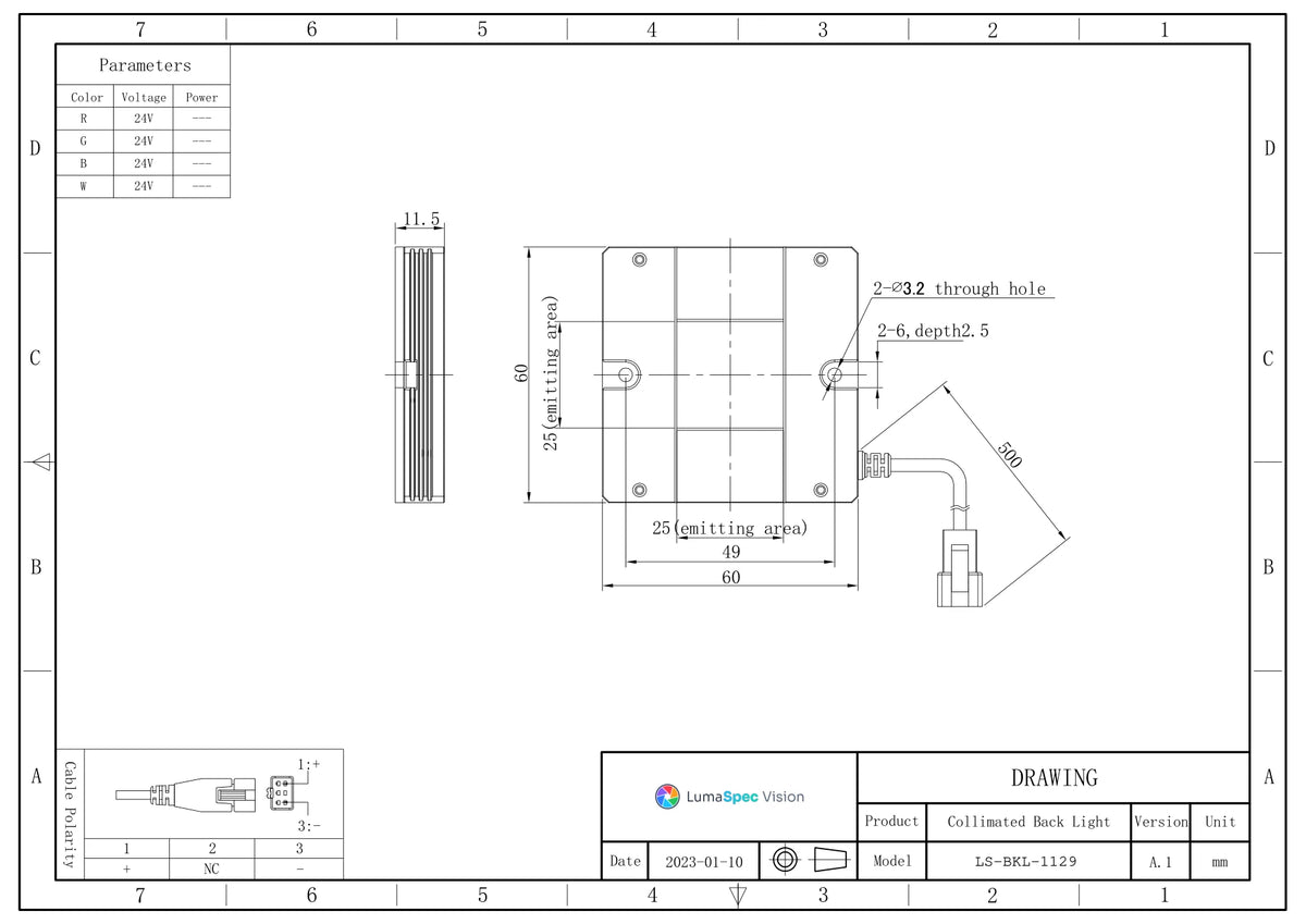 LS-BKL-1129 dimensions (mm)
