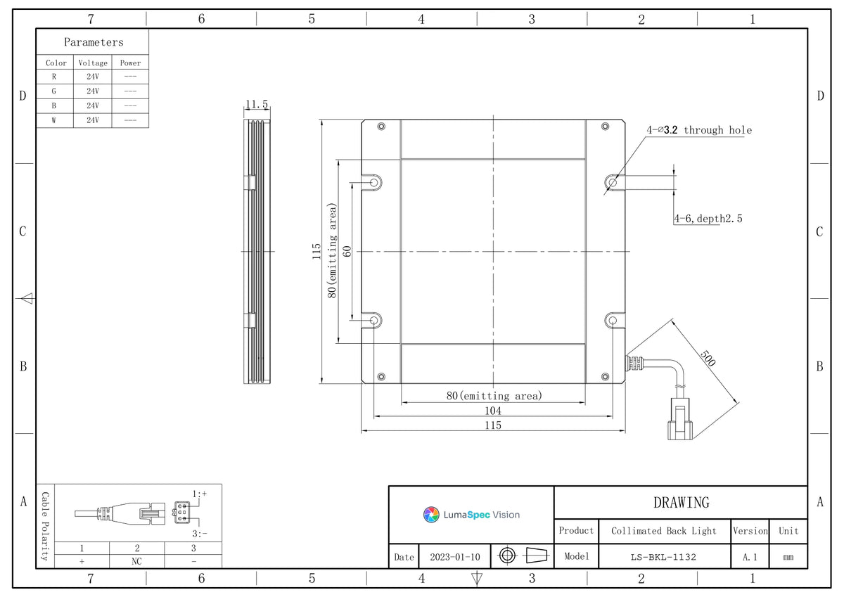 LS-BKL-1132 dimensions (mm)