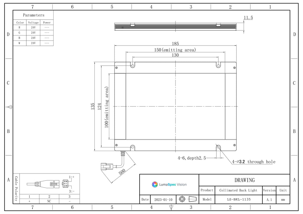 LS-BKL-1135 dimensions (mm)
