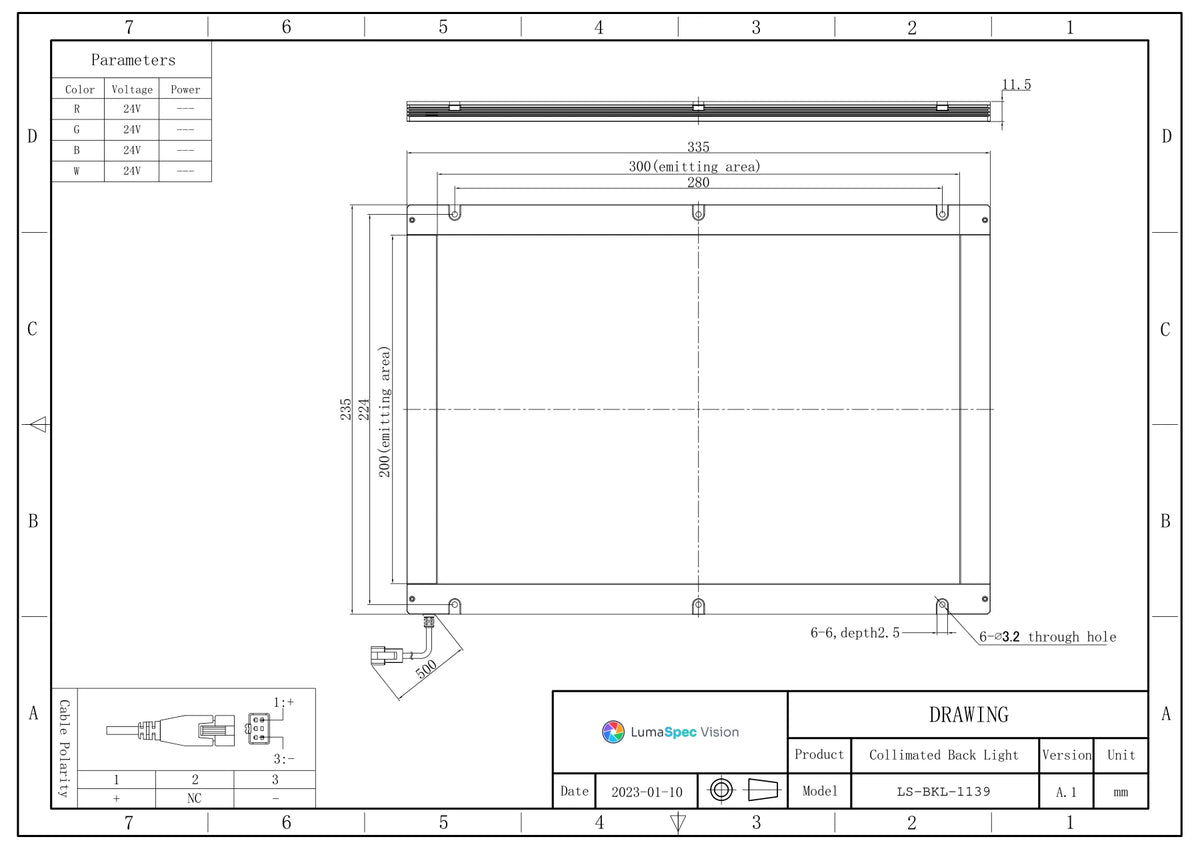 LS-BKL-1139 dimensions (mm)