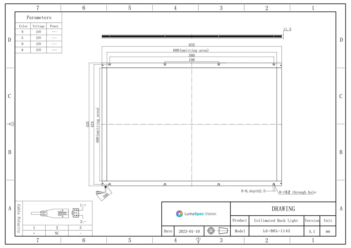 LS-BKL-1142 dimensions (mm)
