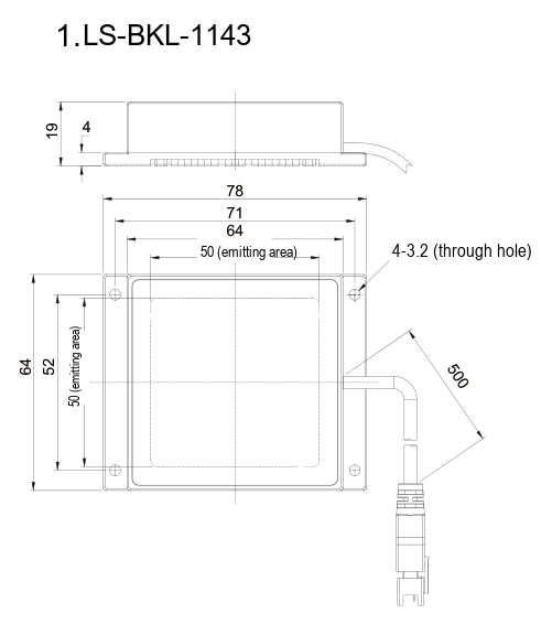 LS-BKL-1143 dimensions (mm)