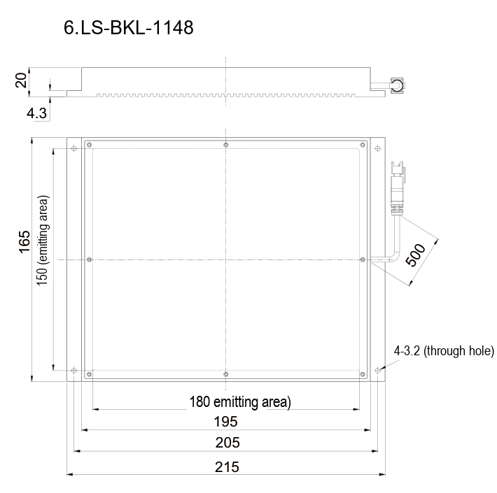 LS-BKL-1148 dimensions (mm)