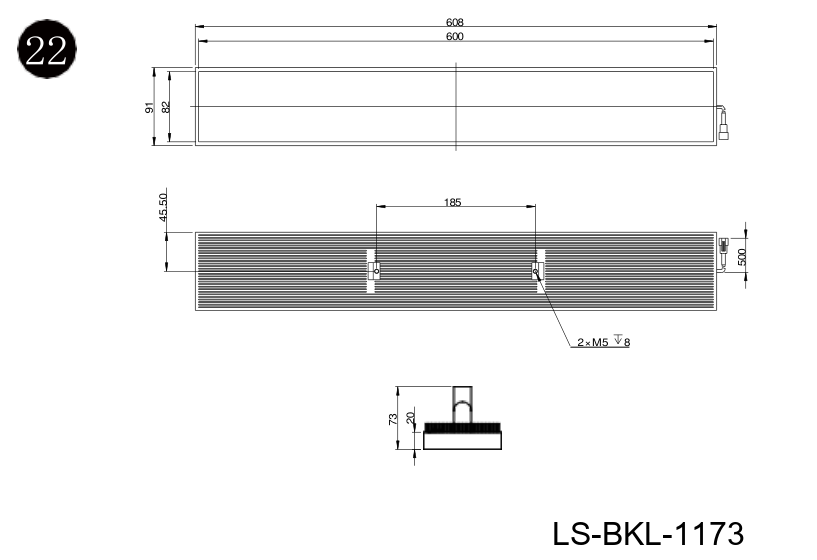 LS-BKL-1173 dimensions (mm)
