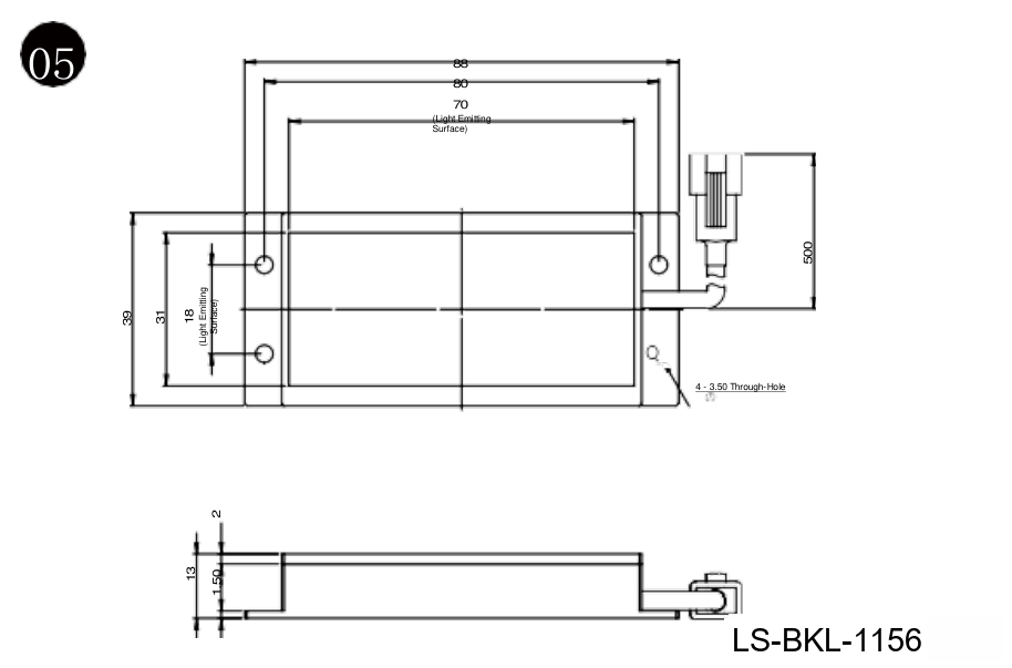 LS-BKL-1156 dimensions (mm)