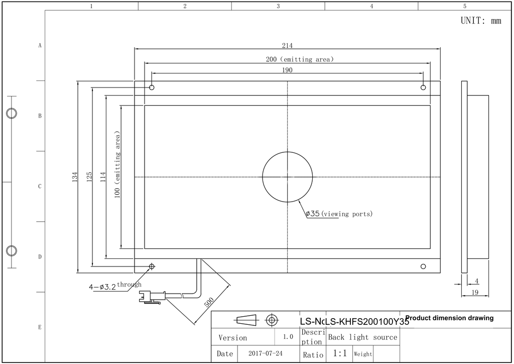 LS-BKL-1357 dimensions (mm)