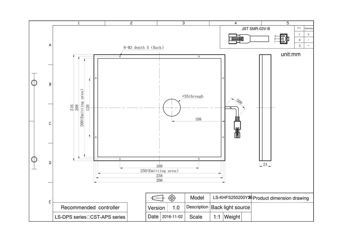 LS-BKL-1359 dimensions (mm)