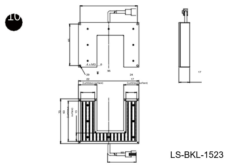 95 x 70 mm non-standard surface lights (LS-BKL-1523)