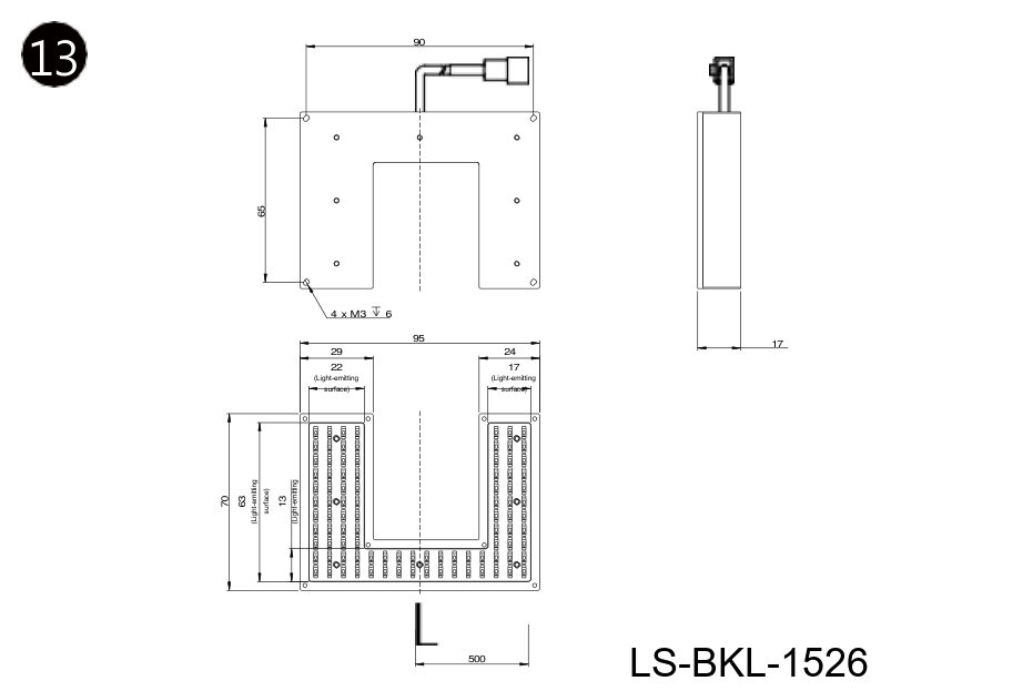 380 x 150 mm non-standard surface lights (LS-BKL-1526)