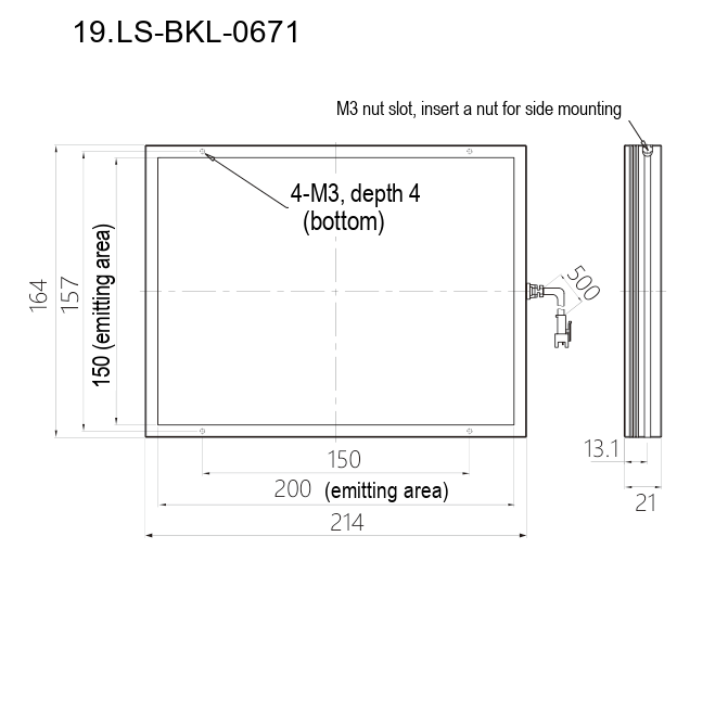 LS-BKL-0671 dimensions (mm)
