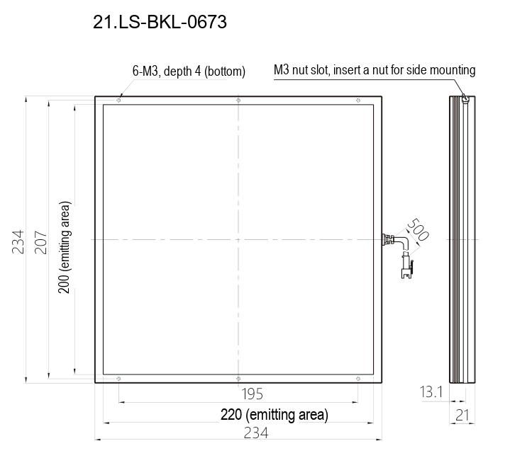 LS-BKL-0673 dimensions (mm)
