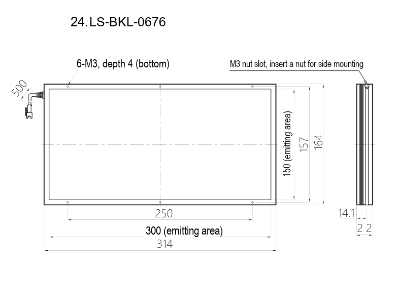 LS-BKL-0676 dimensions (mm)