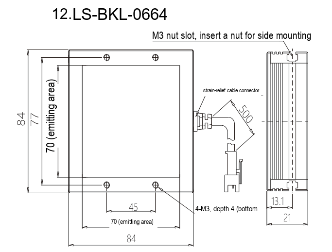 LS-BKL-0664 dimensions (mm)