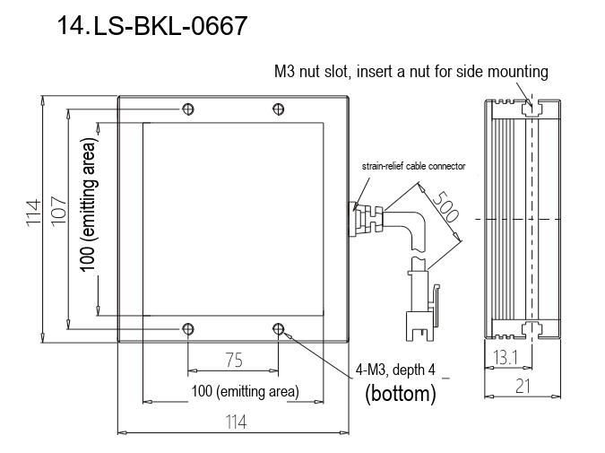 LS-BKL-0667 dimensions (mm)