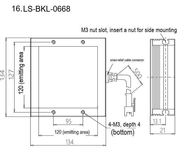 LS-BKL-0668 dimensions (mm)