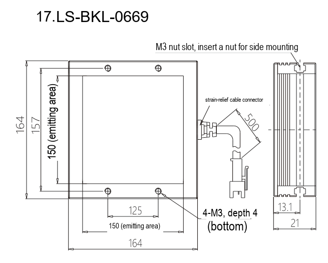LS-BKL-0669 dimensions (mm)