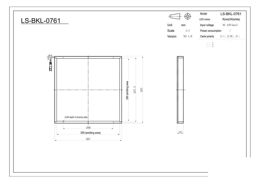 LS-BKL-0761 dimensions (mm)