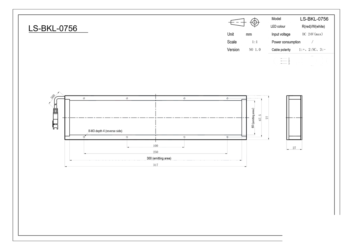 LS-BKL-0756 dimensions (mm)