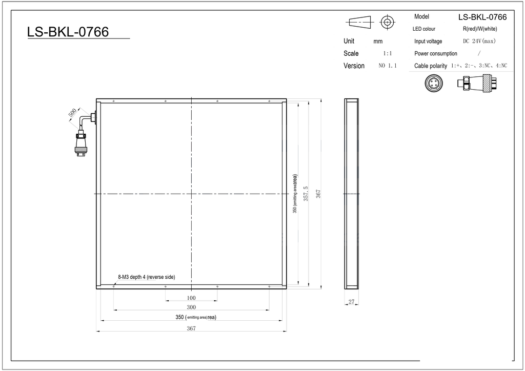 LS-BKL-0766 dimensions (mm)