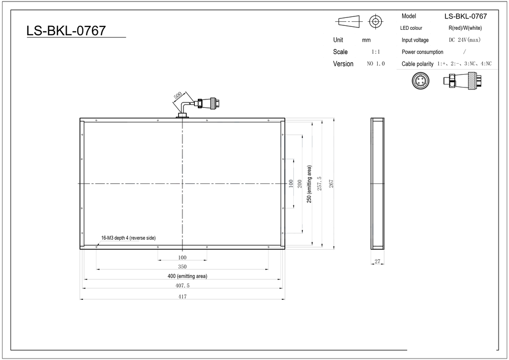 LS-BKL-0767 dimensions (mm)