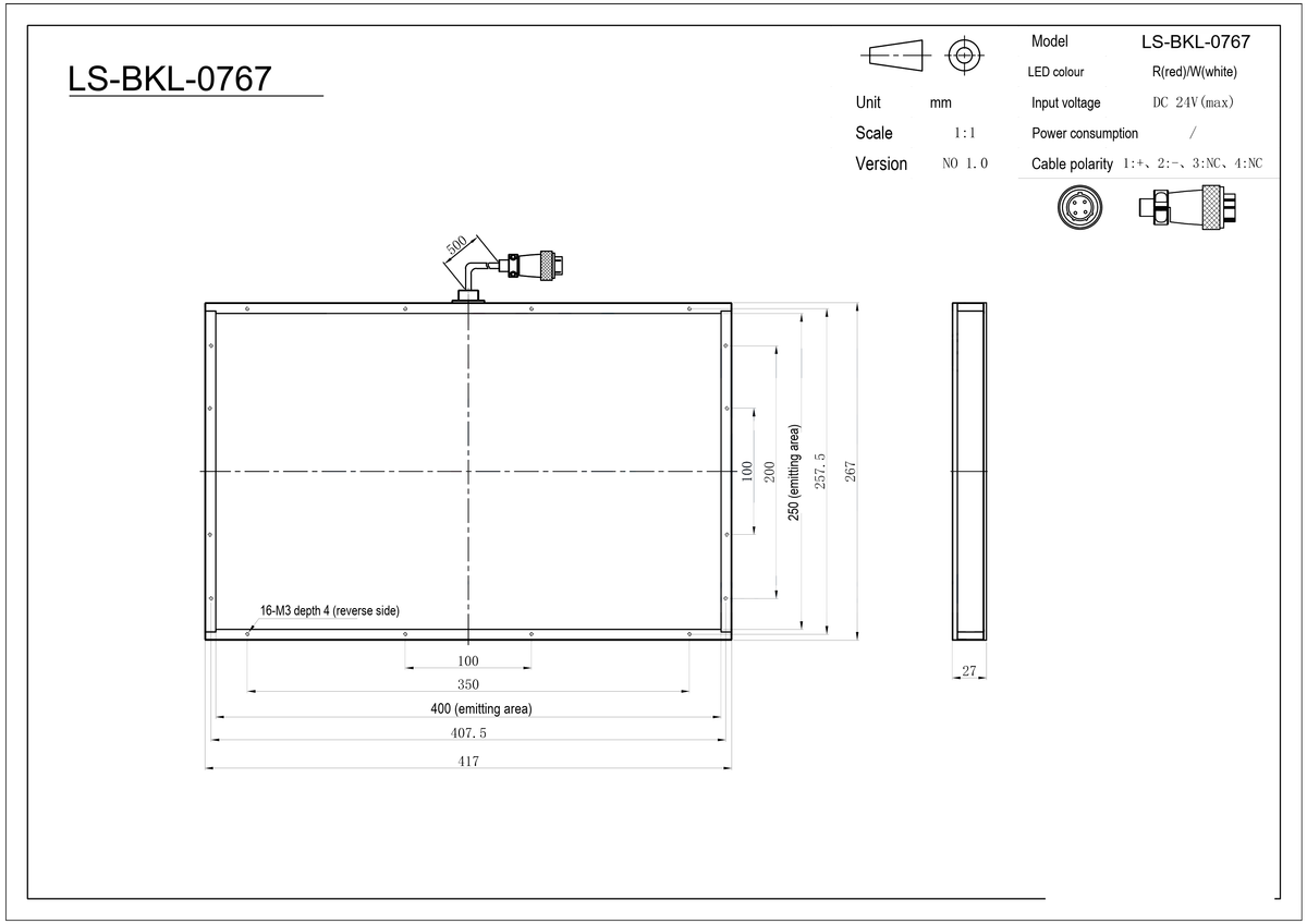 LS-BKL-0767 dimensions (mm)