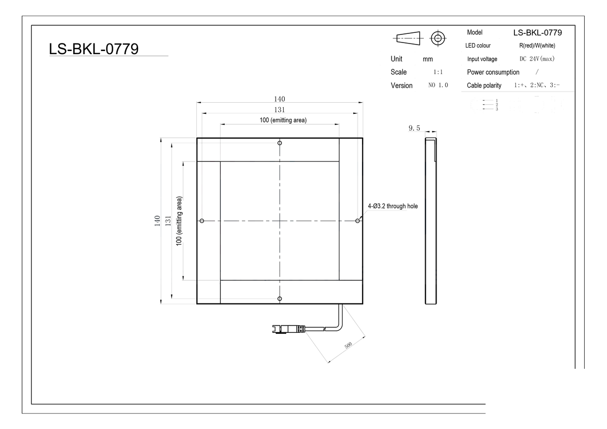 LS-BKL-0779 dimensions (mm)
