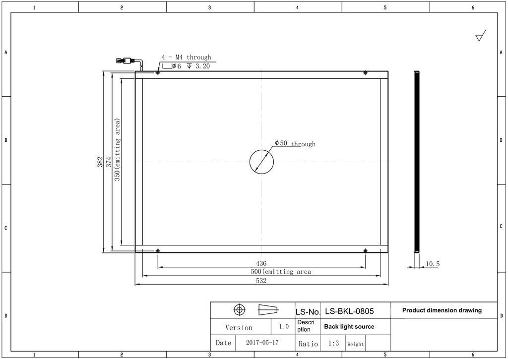 LS-BKL-0805 dimensions (mm)