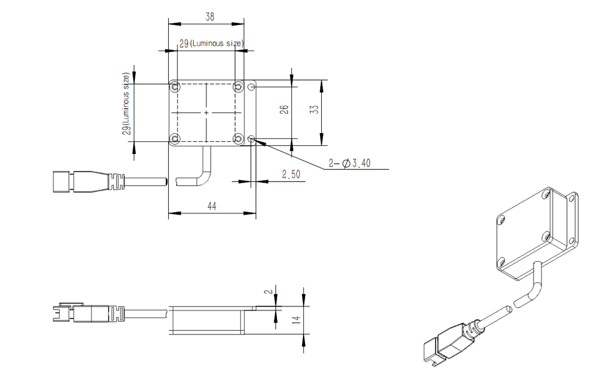 LS-BKL-0844 dimensions (mm)