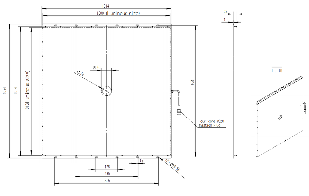 LS-BKL-0905 dimensions (mm)