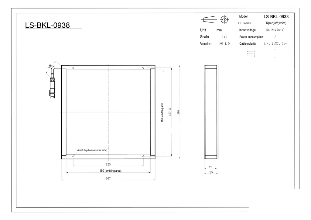 LS-BKL-0938 dimensions (mm)