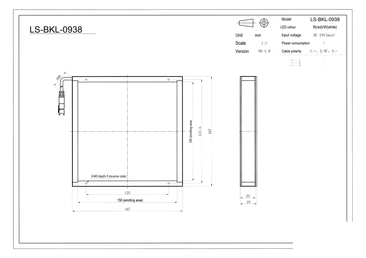 LS-BKL-0938 dimensions (mm)