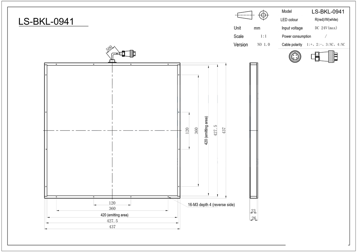 LS-BKL-0941 dimensions (mm)