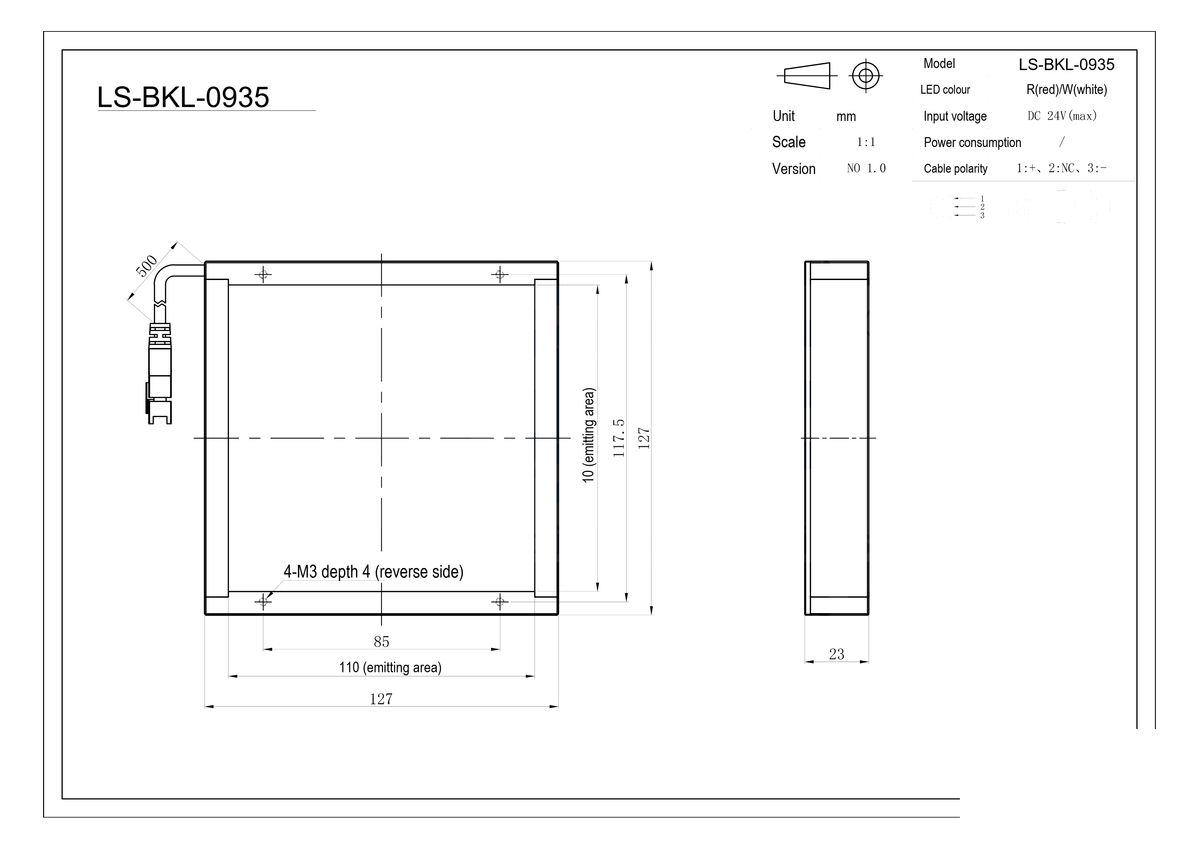 LS-BKL-0935 dimensions (mm)