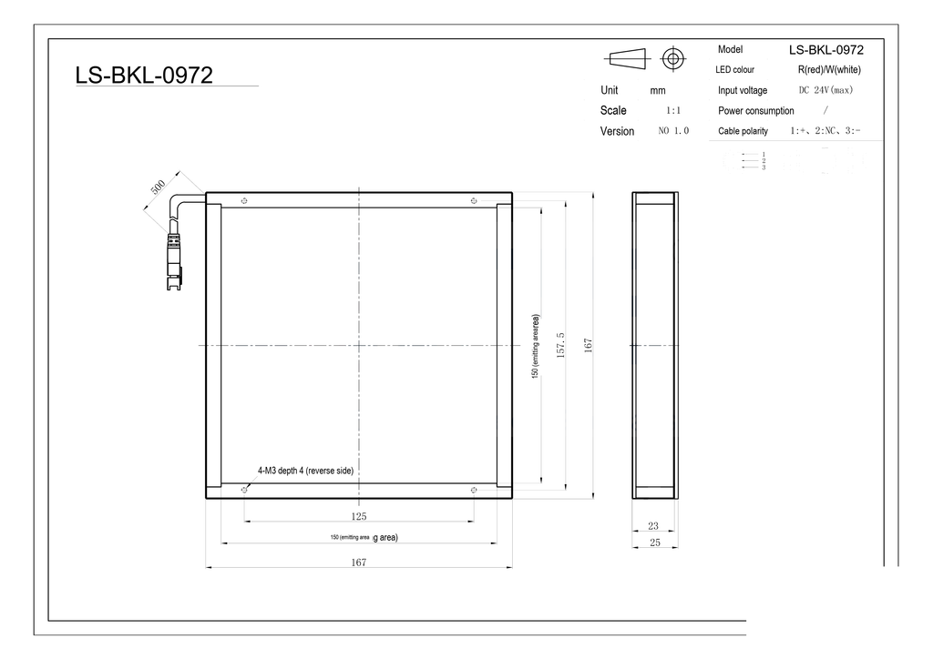 LS-BKL-0972 dimensions (mm)