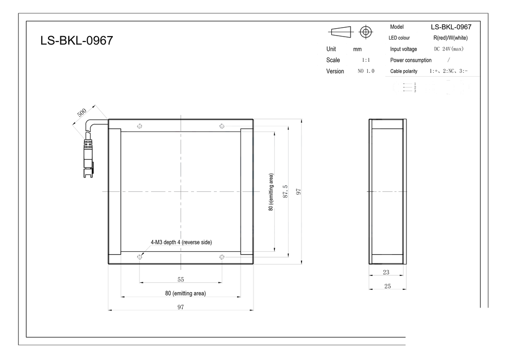 LS-BKL-0967 dimensions (mm)