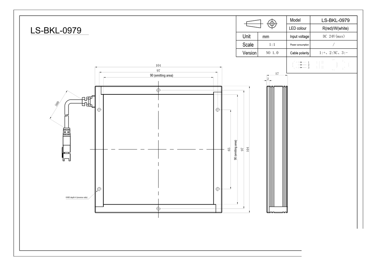 LS-BKL-0979 dimensions (mm)