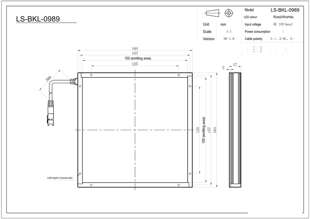 LS-BKL-0989 dimensions (mm)
