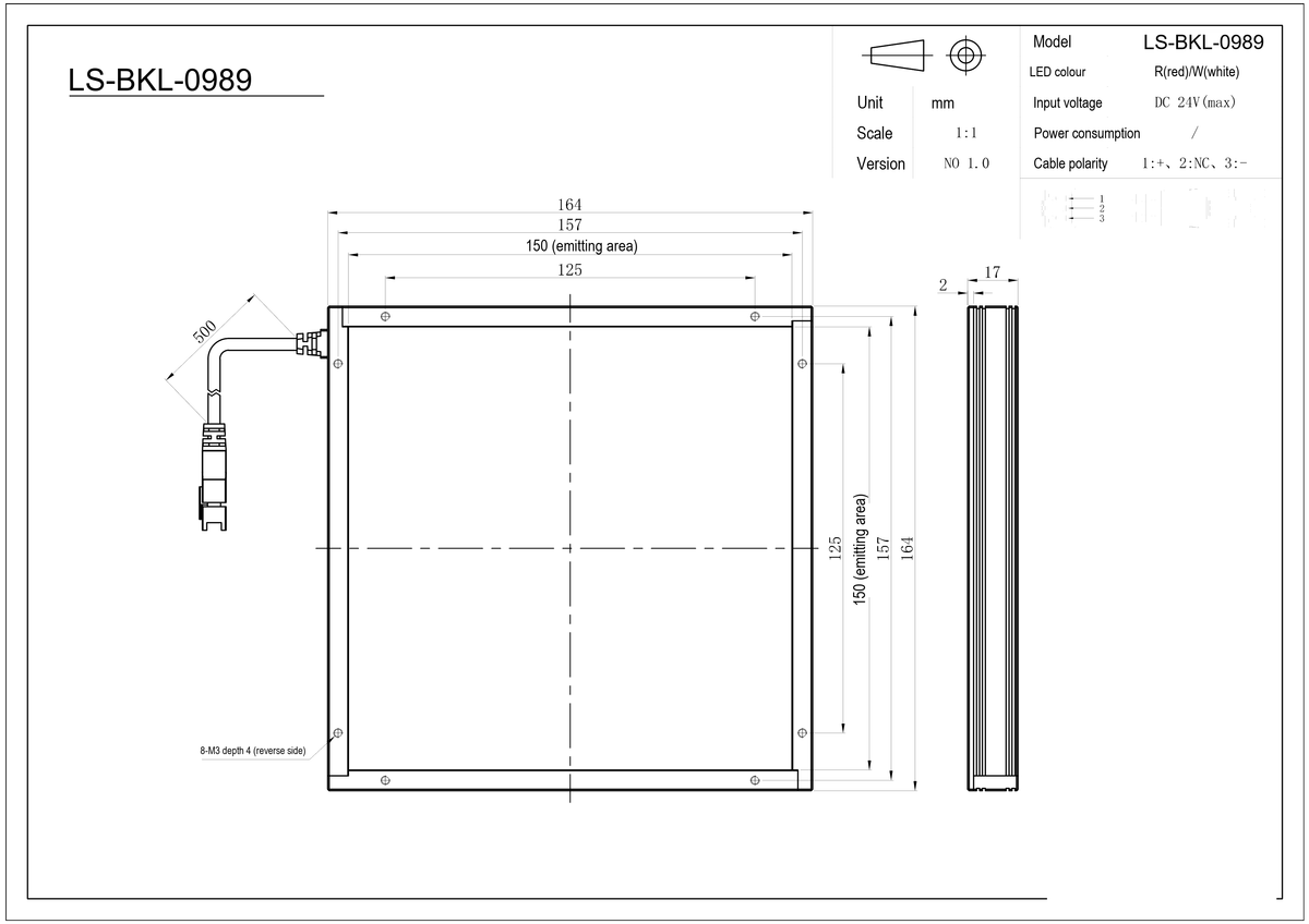 LS-BKL-0989 dimensions (mm)