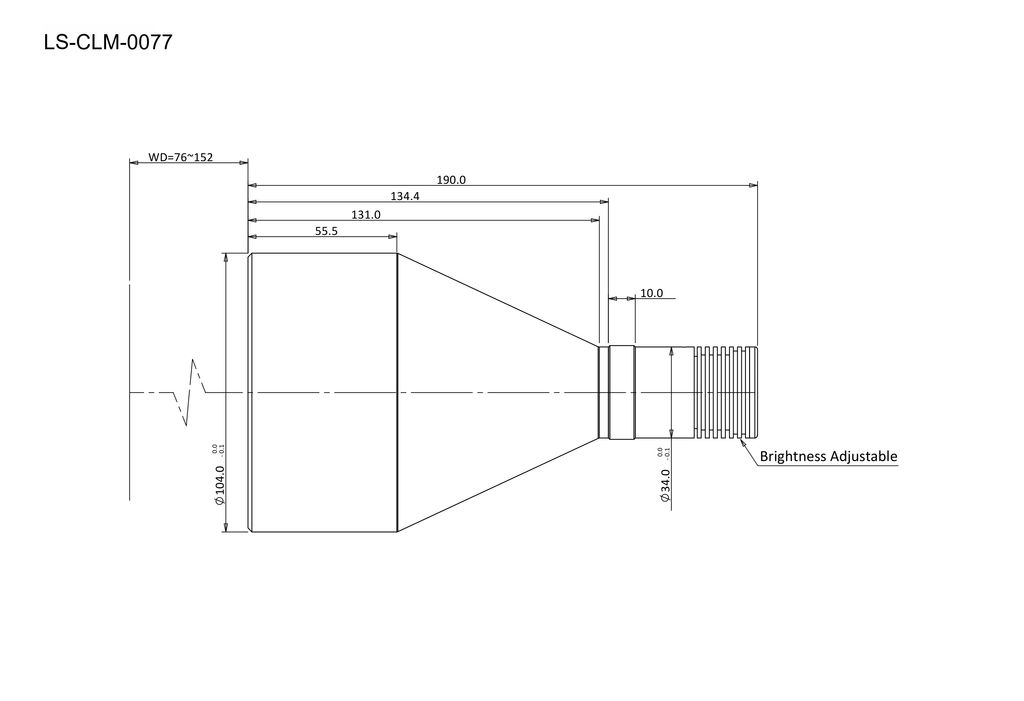 LS-CLM-0077 dimensions (mm)