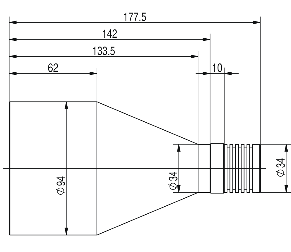 LS-CLM-0075 dimensions (mm)