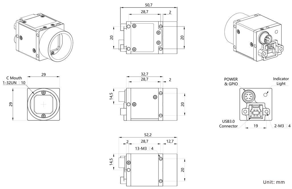 LS-CMR-0332 dimensions (mm)