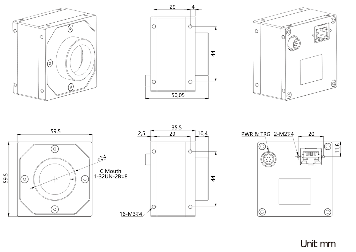 LS-CMR-0354 dimensions (mm)