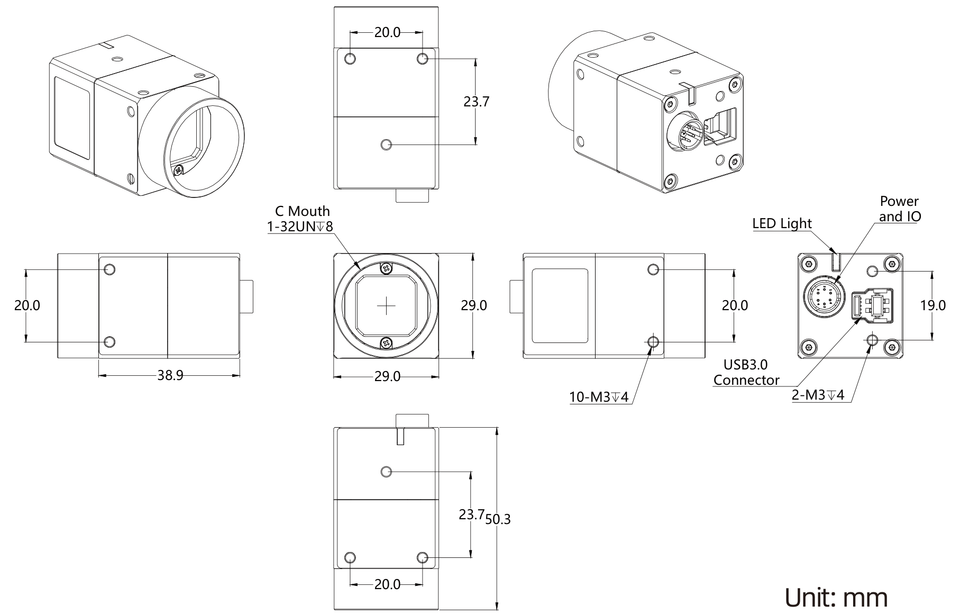 USB3.0 area scan camera, LS-CMR-S34 series