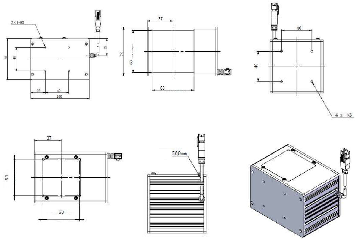LS-3COG3030 dimensions (mm)