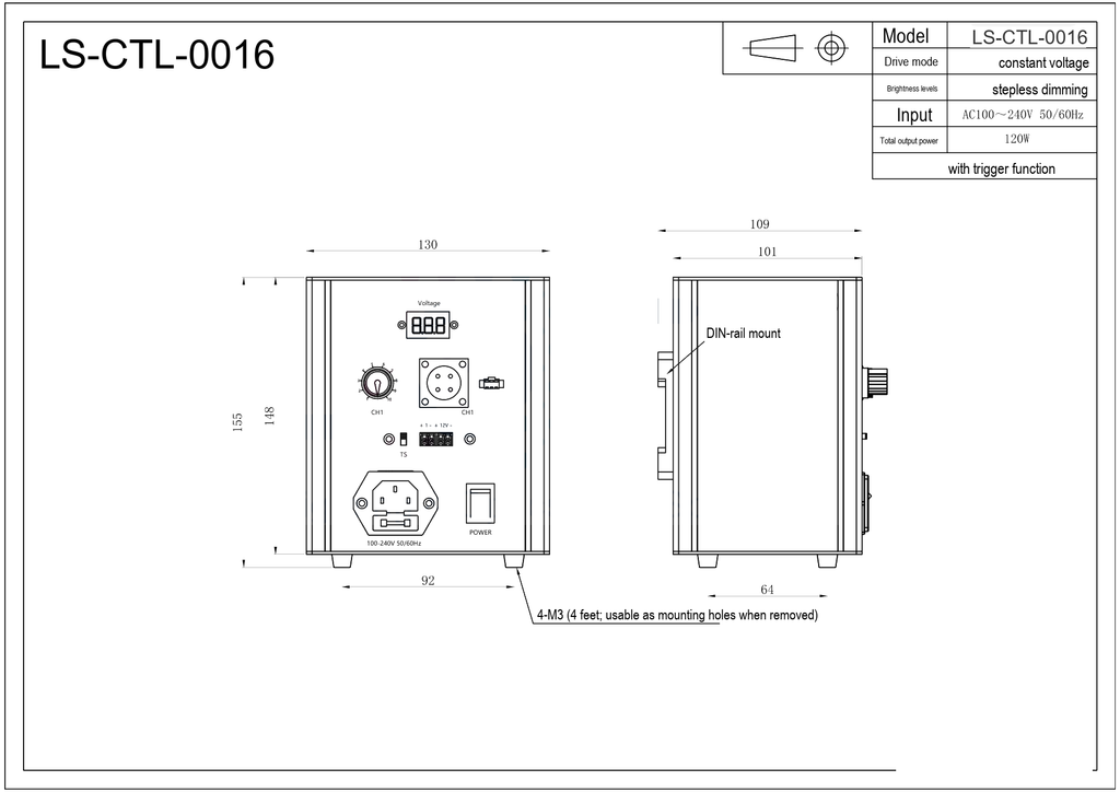 LS-CTL-0016 dimensions (mm)