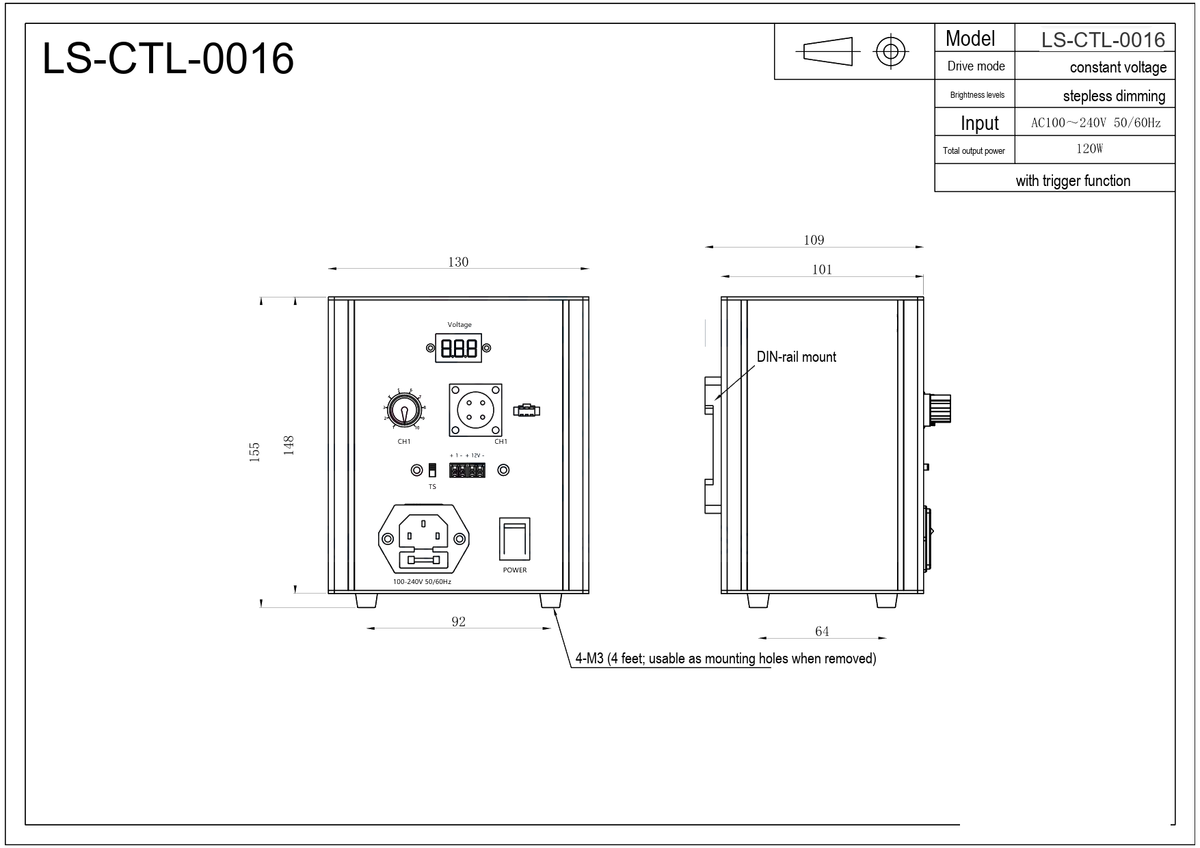 LS-CTL-0016 dimensions (mm)