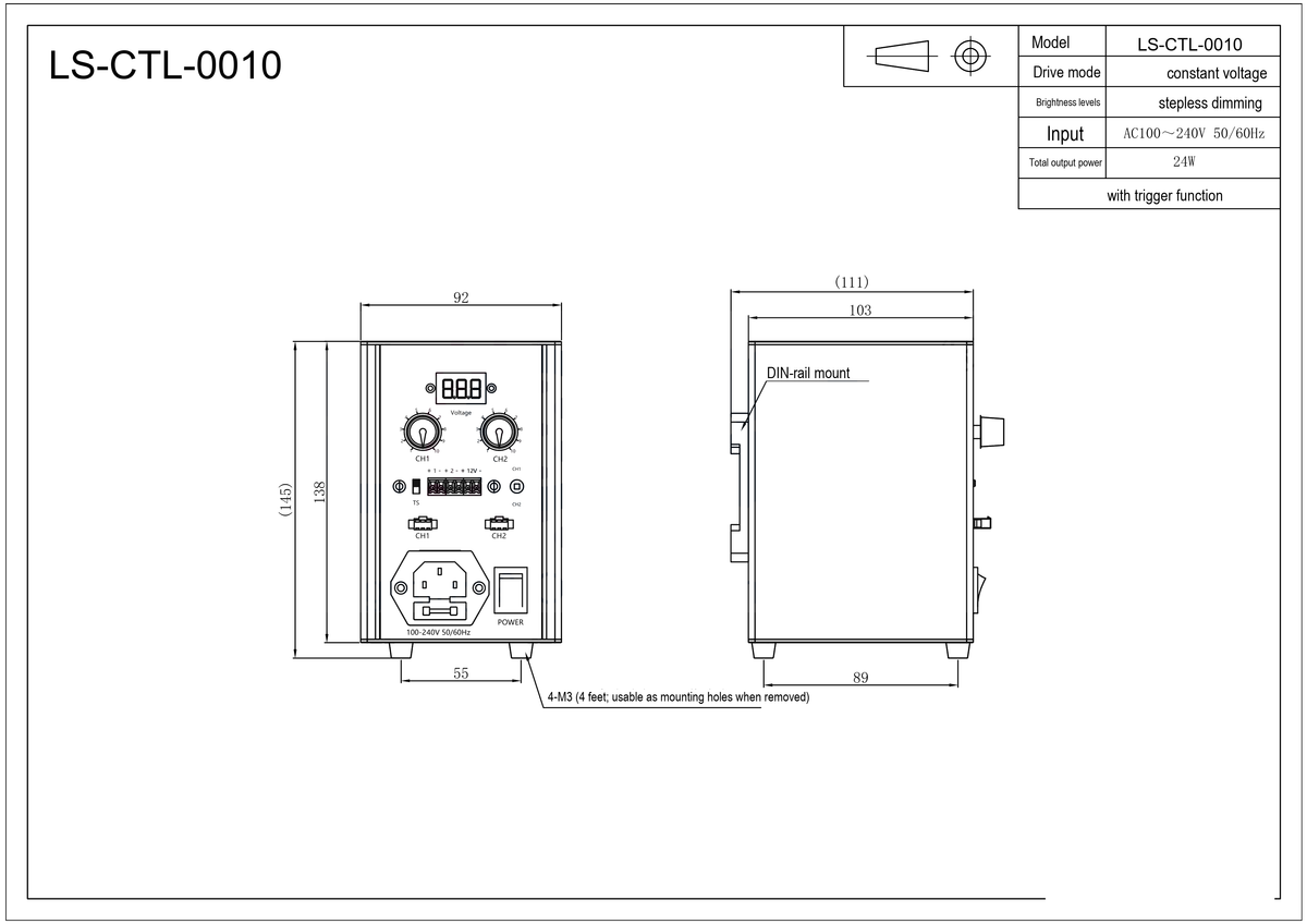LS-CTL-0010 dimensions (mm)