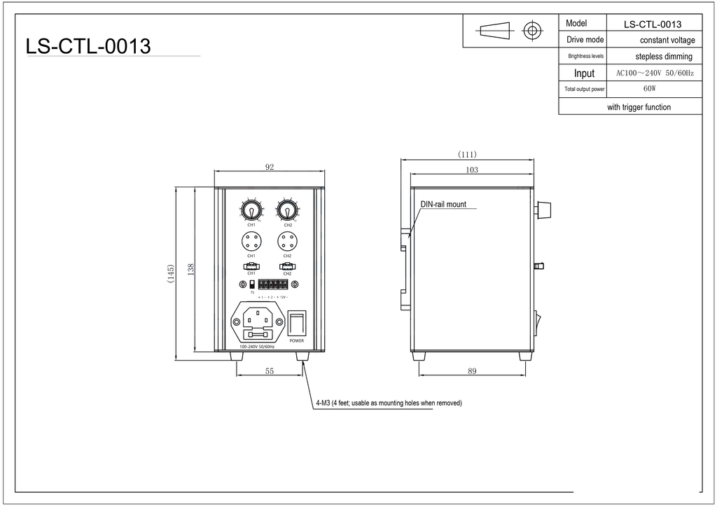 LS-CTL-0013 dimensions (mm)