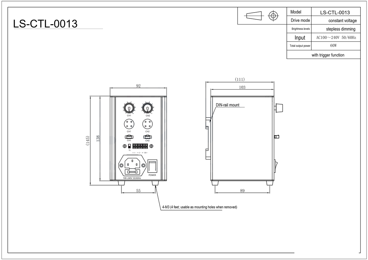 LS-CTL-0013 dimensions (mm)